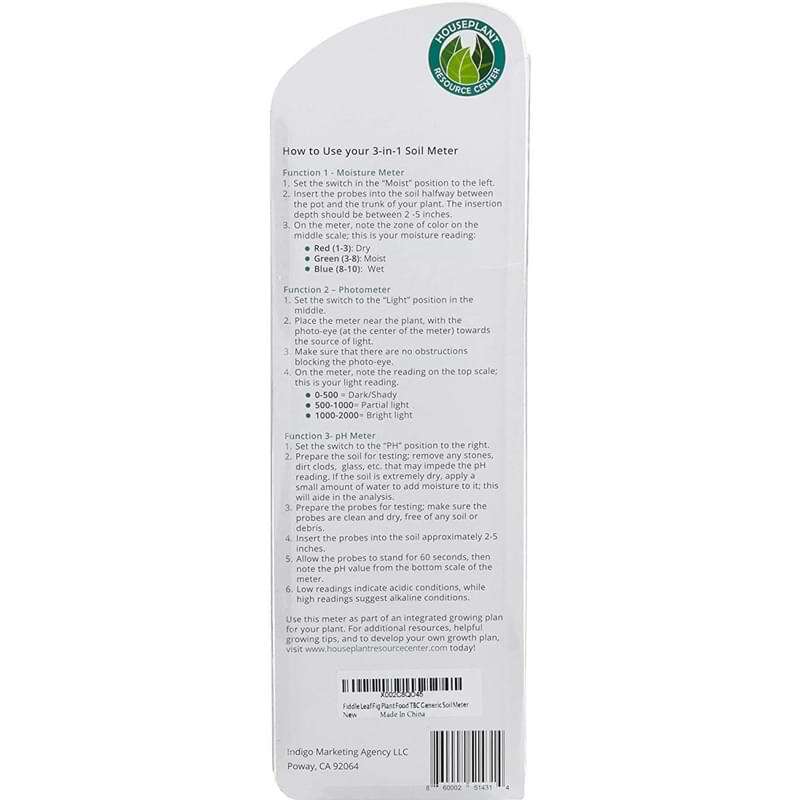 Fiddle Leaf Fig Plant Food Soil Meter